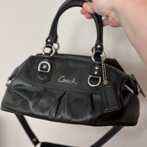 Coach black leather purse